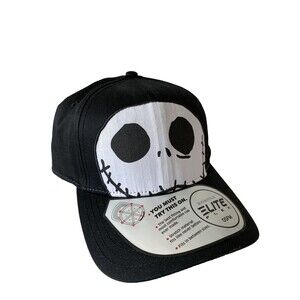 Bioworld Skull Logo Embroidered Snapback Cap Hat Nightmare Before Christmas